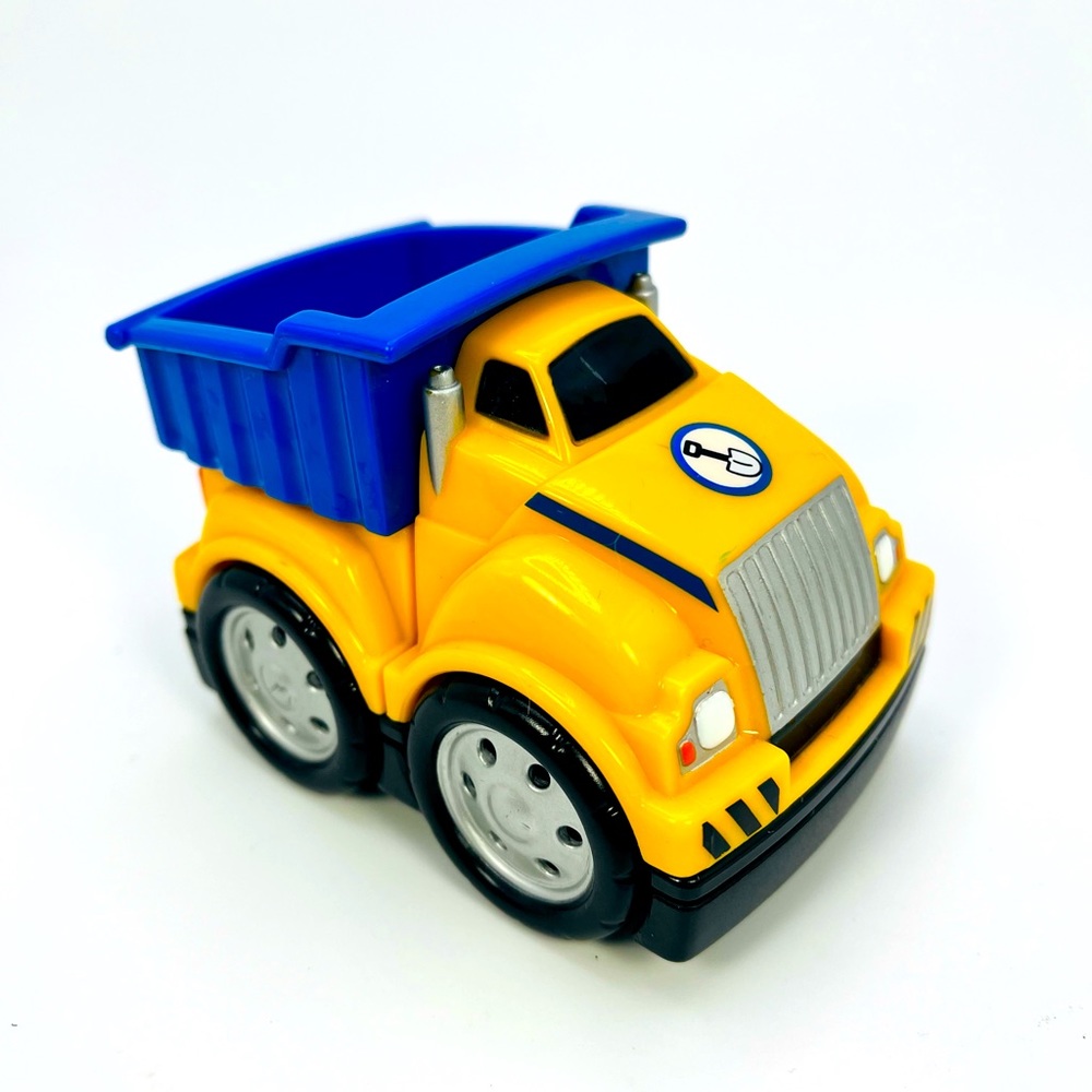 MEGA Bloks Tiny N Tuff Dump Truck Construction Vehicle Building Toy Yellow Blue